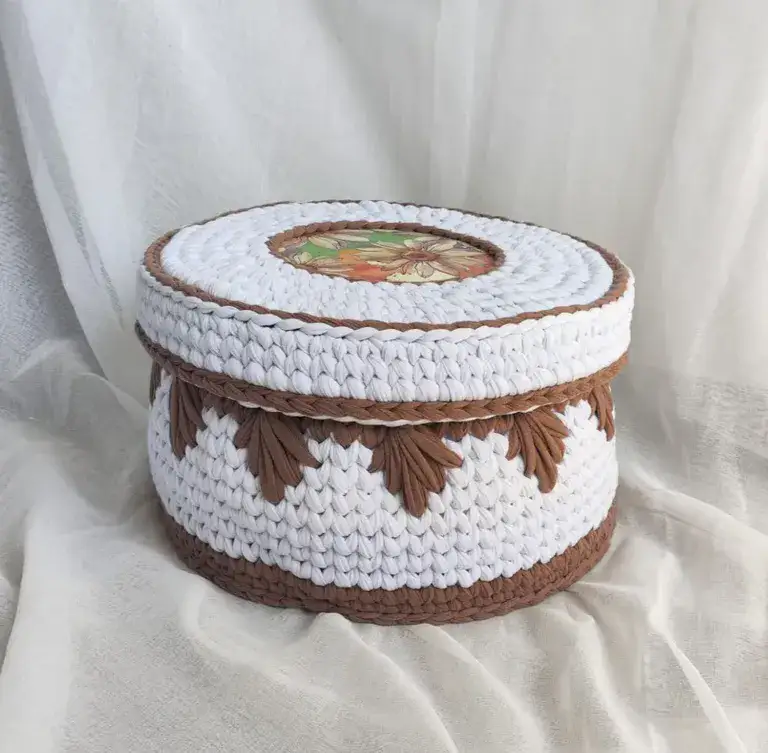 סלסלה אלגנטית עם מכסה - גדולה