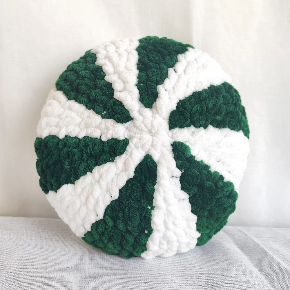 סוכריה ירוק-לבן - כרית קטנה