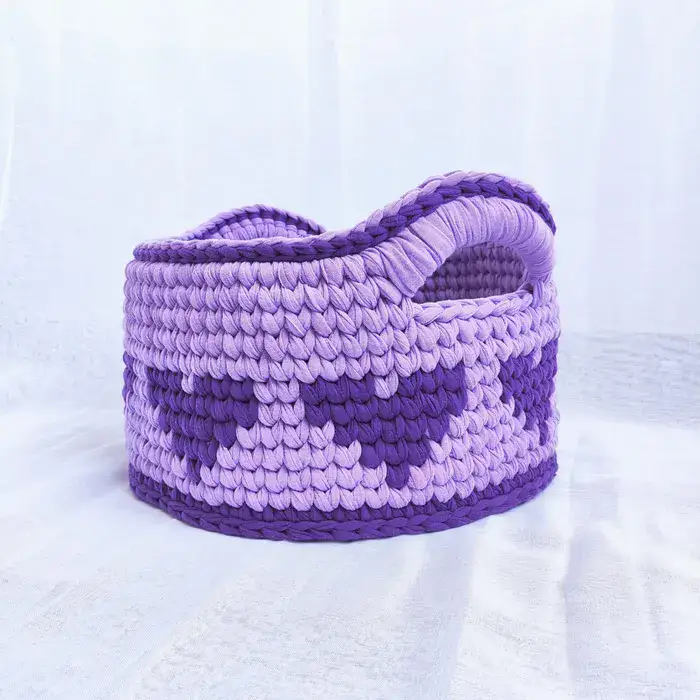 סל עם לבבות - גדול