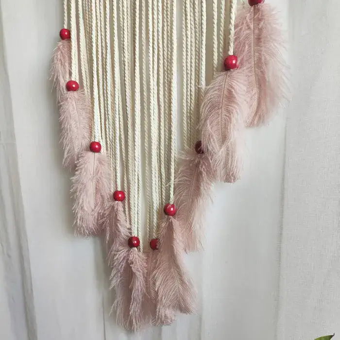 מקרמה אדום סרוג - גדול