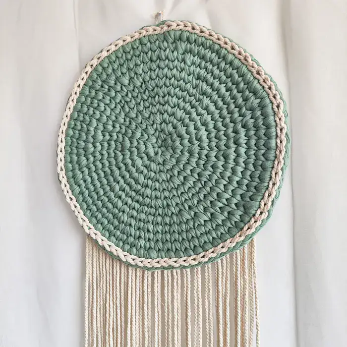 מקרמה ירוק סרוג - בינוני