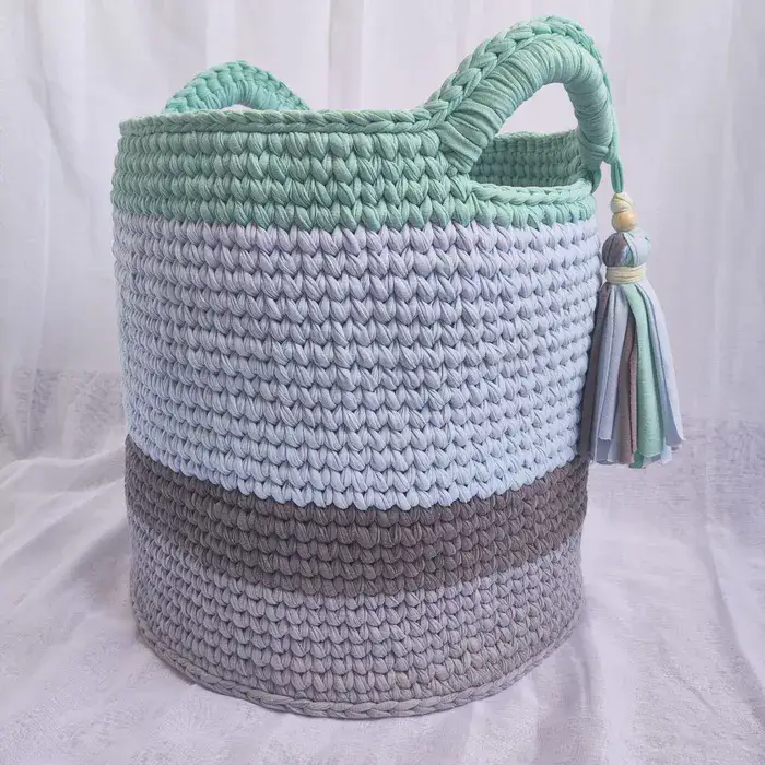 סל עם פסים - ענק