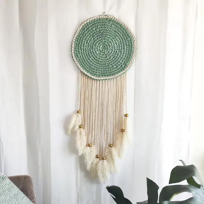 מקרמה ירוק סרוג - בינוני